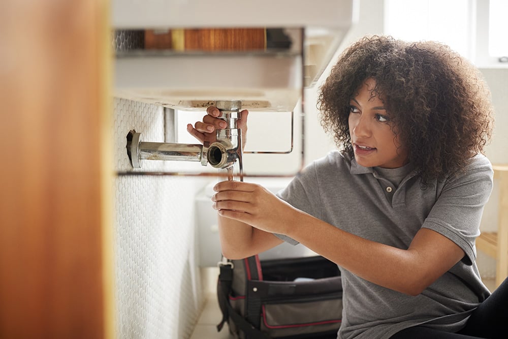 woman plumber