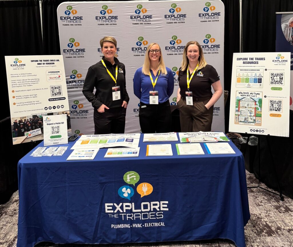 Explore the trades booth.