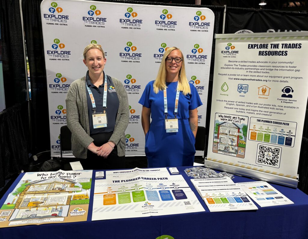 Explore the Trades conference booth.