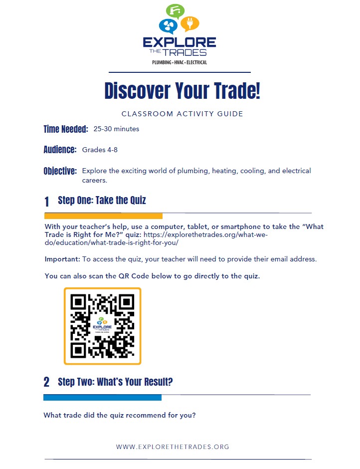 Explore the Trades classroom discussion guide.