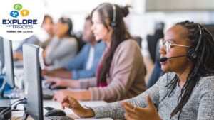 Customer service professional coordinating skilled trades service calls.