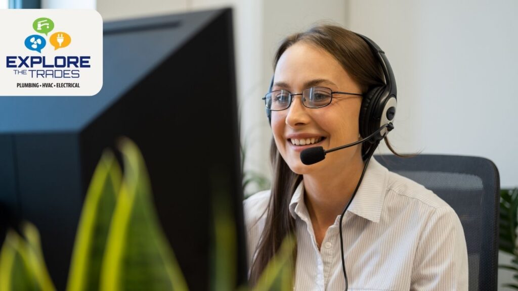 Customer service professional coordinating skilled trades service calls.