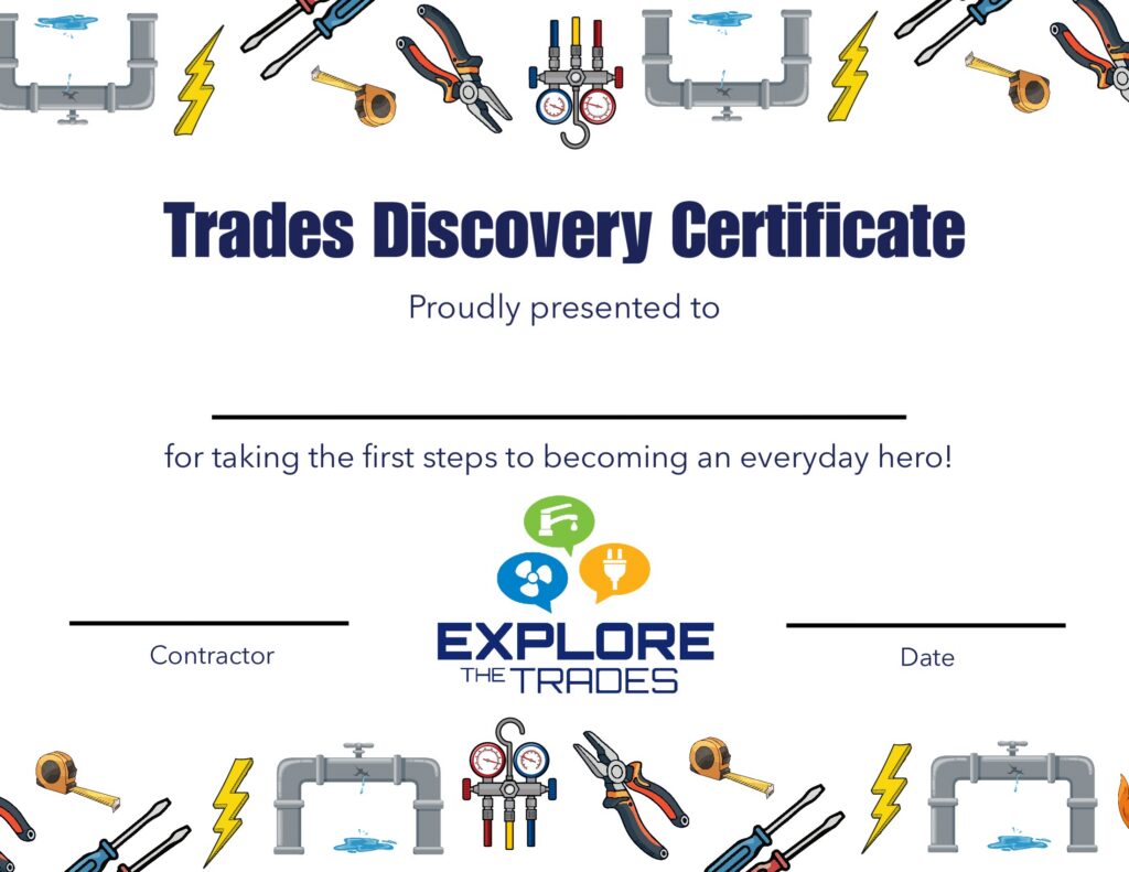 Trades discovery certificate.