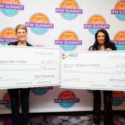 IFM Summit donation checks.